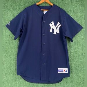 Rare VTG 90’s Majestic New York Yankees Derek Jeter Baseball Jersey Men’s Large